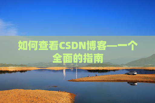 如何查看CSDN博客—一个全面的指南